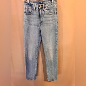 Light Wash High-Rise Straight Jeans